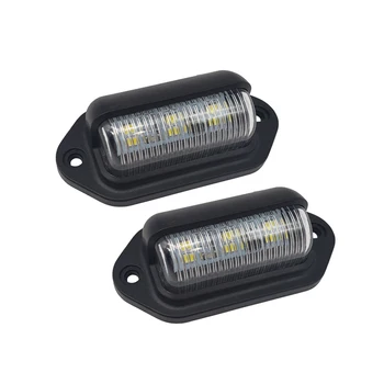 

2x 6LED Universal license plate light Car Truck SUV Trailer Lorry Buses Truck Rear Lamp For BMW Passat b5