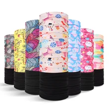 Детские банданы для велоспорта, Флисовый Шарф, многофункциональная маска для лица, для шеи, теплая, полярная, зимняя бандана, головные уборы, для пеших прогулок, для детей