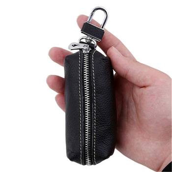 

Portable Car Keys Wallets Leather Male Key Holder Organizer Housekeeper Women Keychain Purse Key Ring Bag Keys Case Pouch