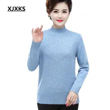 XJXKS осень зима высокоэластичный Женский кашемировый свитер высокого качества вязаный свитер с высоким воротом Женский пуловер