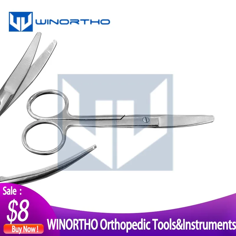 Tijeras de acero inoxidable, instrumentos quirúrgicos oftálmicos, puntadas, tijeras para tejidos, quirúrgicos, tijeras para gasas, veterinaria, mascota