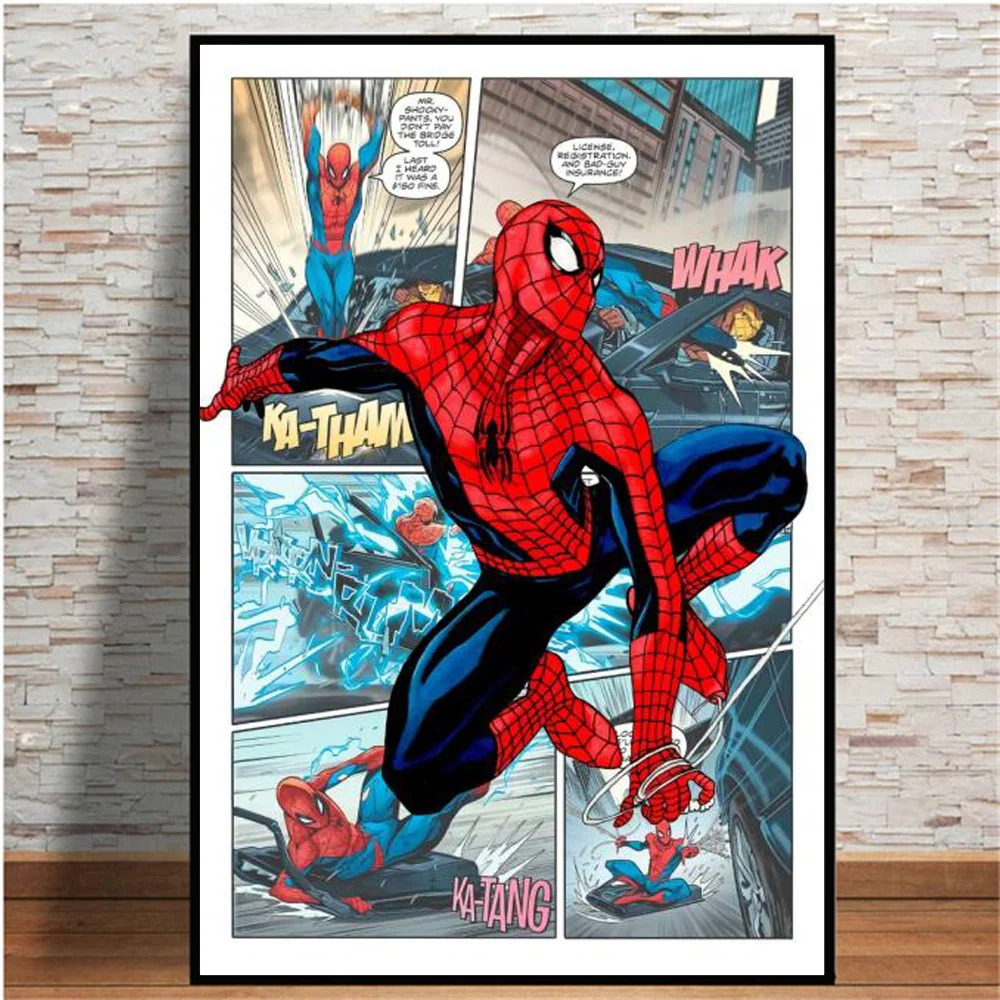 Marvels Cartoon Superhero's Posters Printed on Canvas