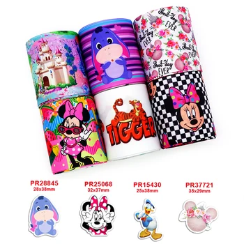 

DIY craft supplies cartoon character printed grosgrain ribbon, satin ribbon 10 yards, planar resins 30 pieces. 36925