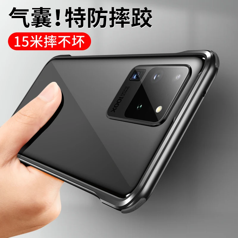 For Samsung Galaxy S20 Plus Case S20ultra Bumper Metal Aluminum Frame Cover for Samsung Galaxy S20 Ultra Airbag Shockproof Case For Samsung Galaxy S20 Plus Case S20ultra Bumper Metal Aluminum Frame Cover for Samsung Galaxy S20 Ultra Airbag Shockproof Case