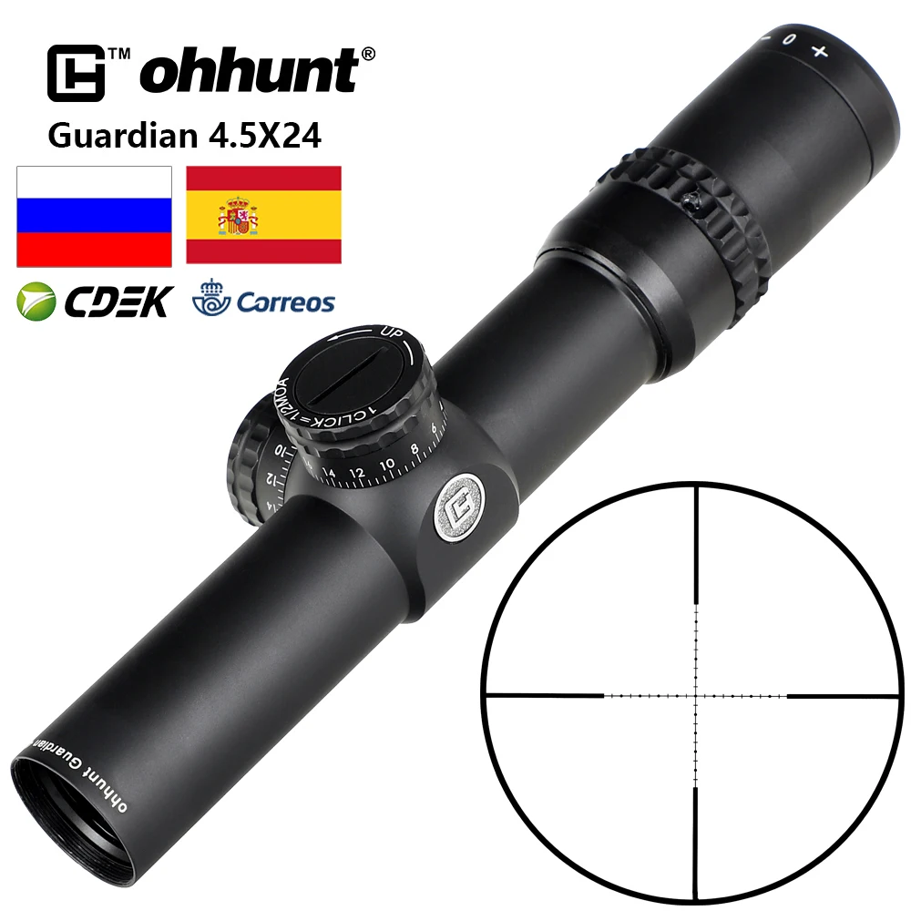 Ohhunt Guardian 4 5x24 охотничий компактный прицел проволока сетка 1/2 половина мил точка 30