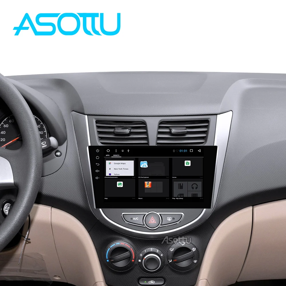 Top Asottu CRN9060  Android 9.0 Car dvd gps player for Hyundai Solaris Verna Accent car headunit radio player navigation gps car dvd 5