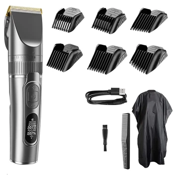 

USB Rechargeable Hair Trimmer Electric Cordless Hair Clipper Shaver Trimmer Men Barber Hair Cutting Machine 0Mm Razor