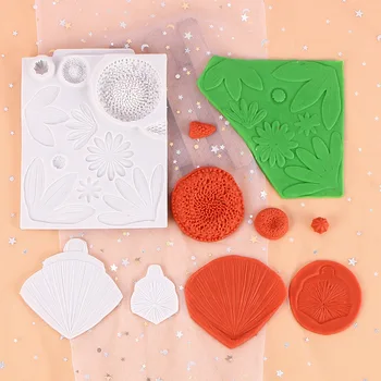 

3pcs Sunflower Petal Flower Two-sided Die Sunflower Search Sugar Cake Silica Gel Model Parenting Clay Interest Make Model