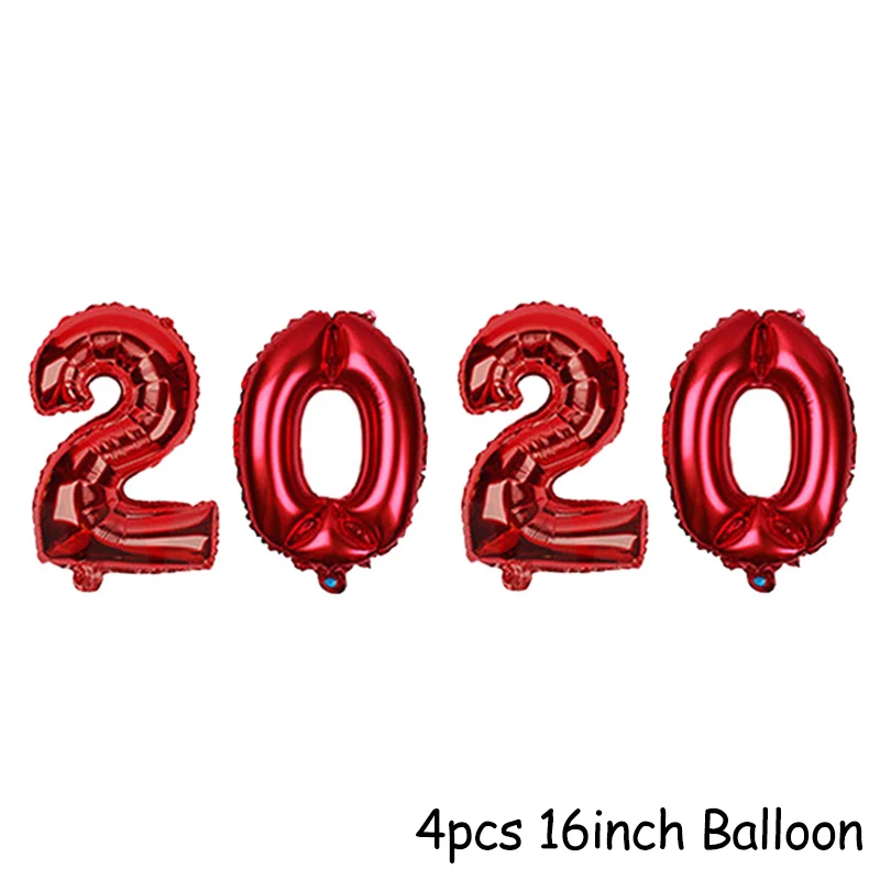 4pcs Balloons WEIGAO рождественские украшения для дома счастливые новогодние вечерние украшения черный баннер фоторамка реквизит Navidad - Цвет: 4pcs Balloons