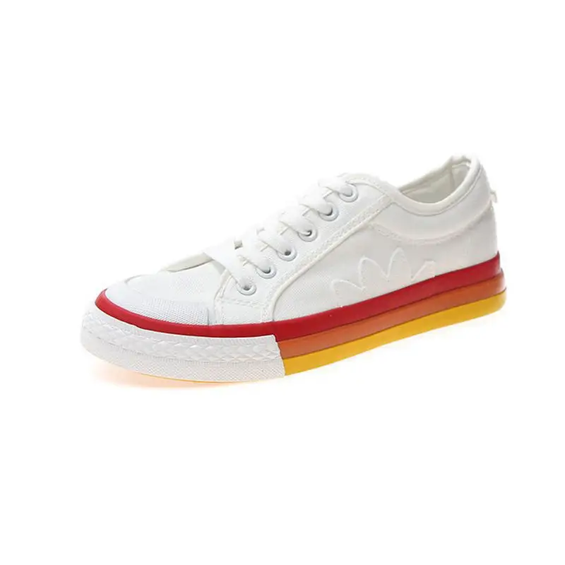 

Canvas Shoes Woman 2019 Spring/Autumn Classic Color White Sneakers Breathable Soft Bottom Tenis Feminino Flat Shoes