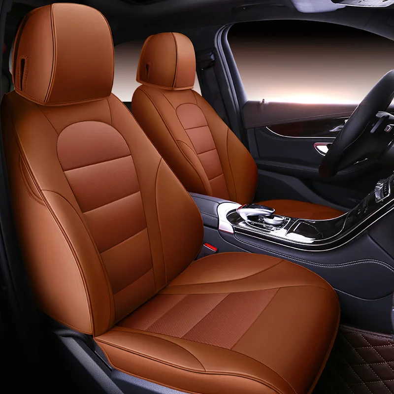 Автомобильные чехлы из воловьей кожи для Mercedes Benz A B C Class Sedan CLA CLK CLS автомобильные