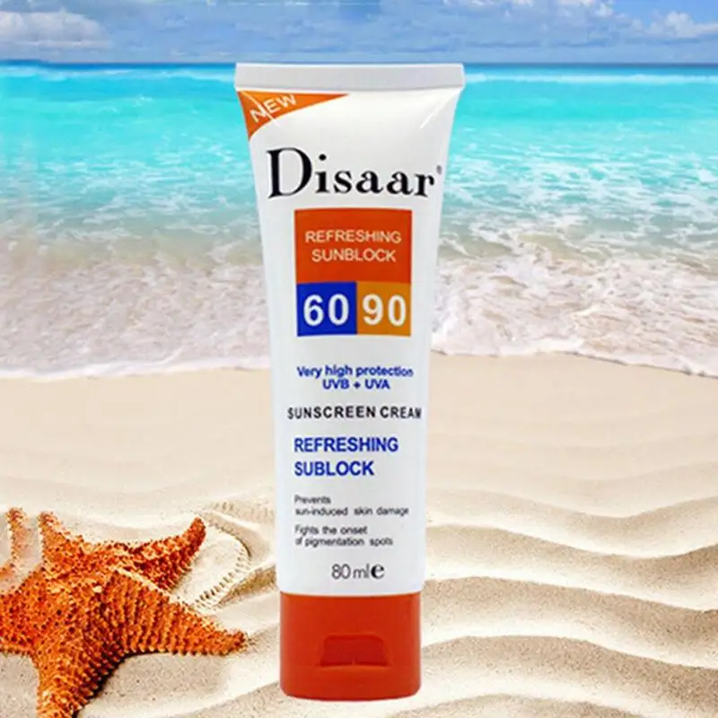 Солнцезащитный крем Spf 90++ увлажняющий защита кожи солнцезащитный крем 80 г уход за лицом предотвращает повреждение кожи, Удаляет пигментные пятна