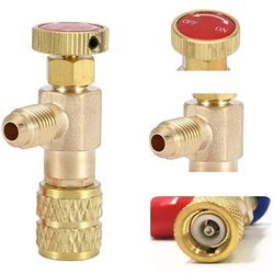 2pcs/lot R22 R410A Refrigeration Tool Air Conditioning Pressure Valve Needle Liquid Safety Valve 1/4 inch Flow Control Adapter