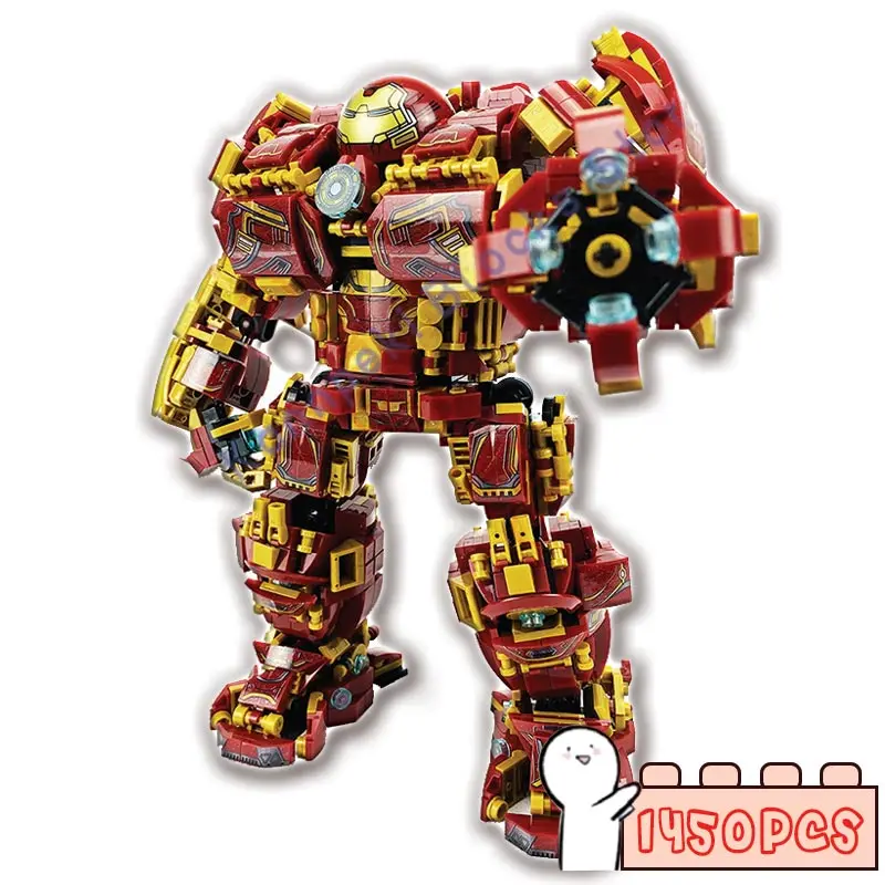 Конструктор Buster Mecha 1450 шт. военный супержелезный робот детские подарки сделай сам