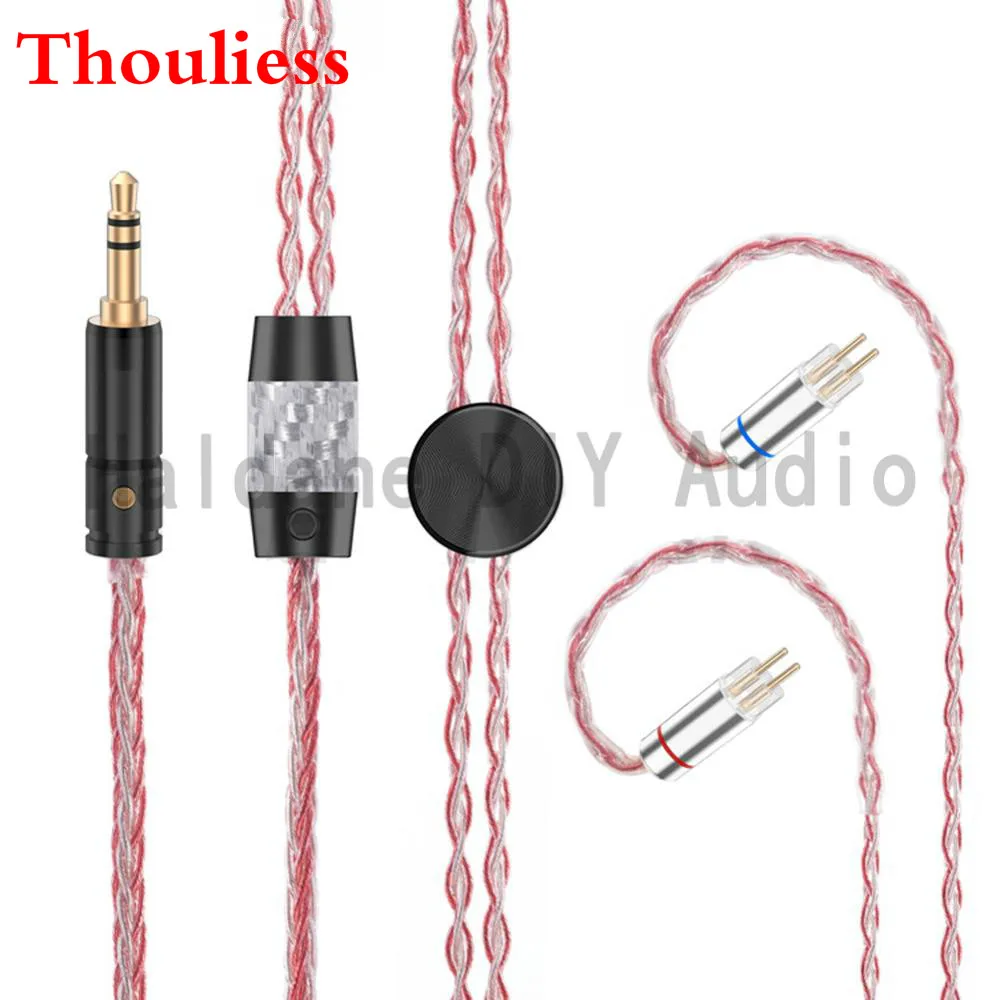 Thouliess HIFI Мягкий Красный Серебряный 1 2 м 7nOCC посеребренный 0 78 мм Улучшенный кабель