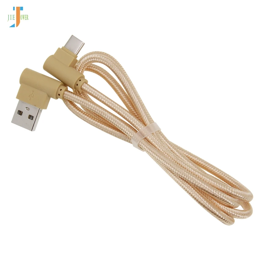 100 шт/партия usb type C кабель 90 градусов локоть для samsung Galaxy S9 S8 Note 8 USB C зарядное устройство USB кабель для Xiaomi Mi9 Oneplus 6