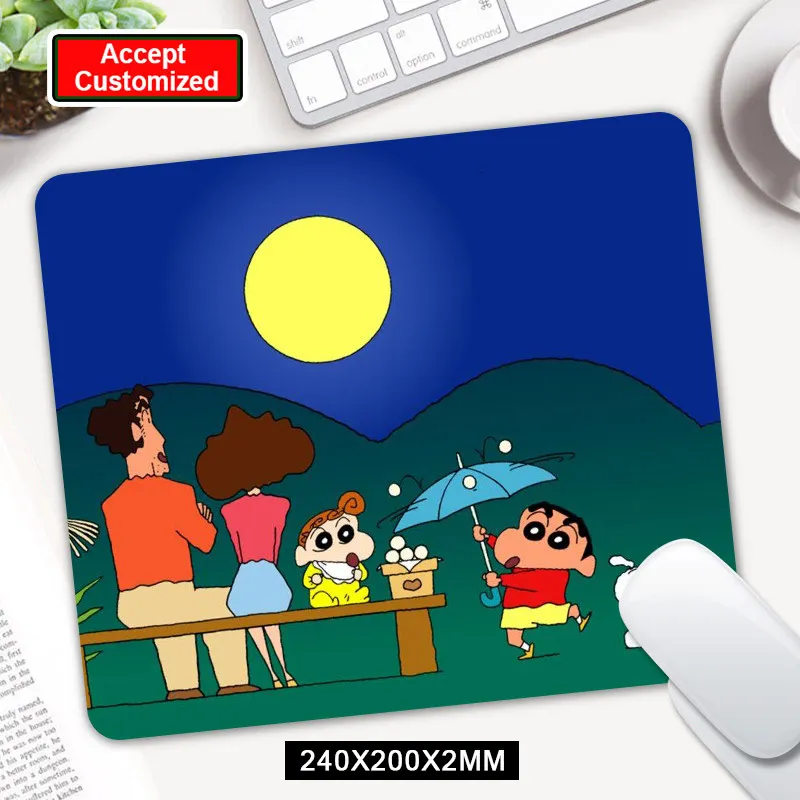 Полная распродажа Crayon Shin-chan компьютерный игровой планшет, коврик для мышки коврик нескользящий коврик для мыши подставка под руку для ПК ноутбука настольный компьютер