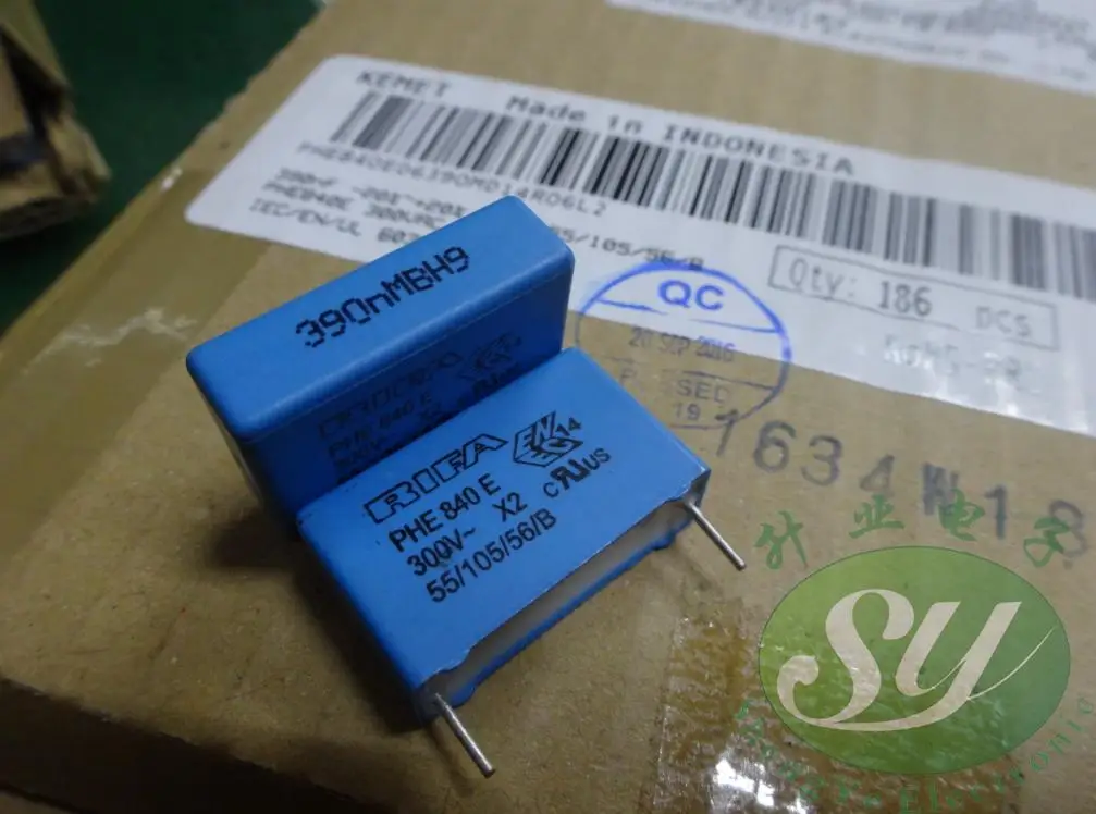 50 шт. KEMET RIFA PHE840ED6390MD 0,39 мкФ/300Vac 390NF 394 22,5 мм