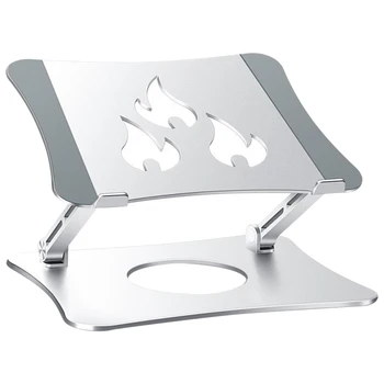 

With Heat Vent Accessory Reduce Fatigue Foldable Portable Laptop Stand Hands Free Non Slip Ergonomic Hollow Adjustable Height