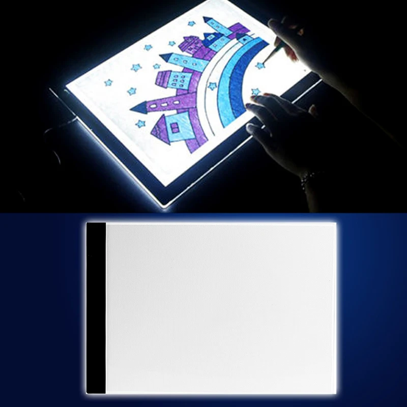 

1 A4 LED Artist Thin Art Stencil Board Light Box Tracing Drawing Board Plate Set