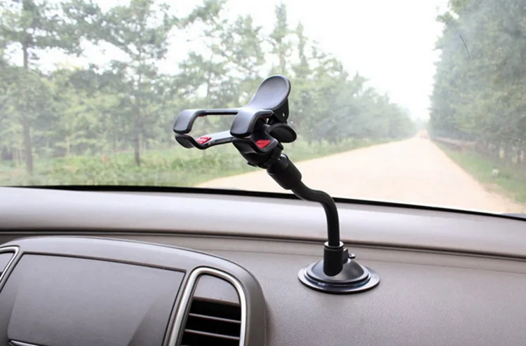 Автомобильный держатель для телефона 360 градусов вращение автомобильное крепление лобовое стекло зажим для samsung для Iphone универсальная подставка для мобильного телефона gps