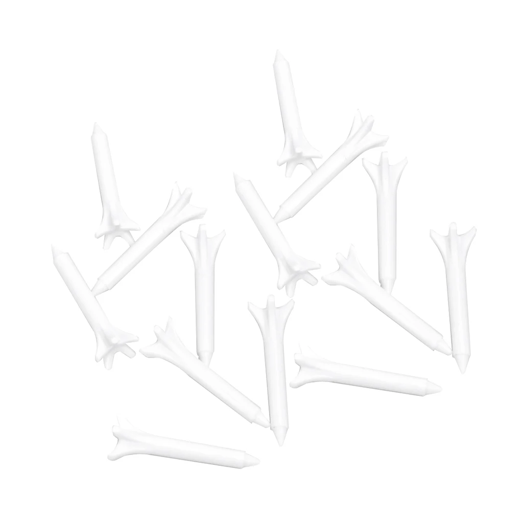 Professional Plastic Golf Tees - Hard & Durable (100 packs) - Replacement Tees, White