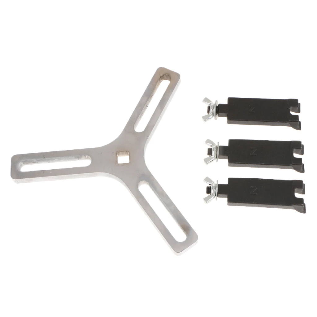 Car Fuel Pump Lid Tank Cover Remove Spanner Adjustable 3 Legs Wrench Tool