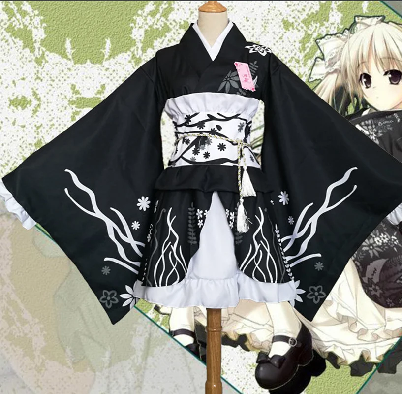 

Yosuga no Sora cos Kasugano Sora anime cosplay man woman cosplay costume set Top + Skirt + Waist Seal + Bow Tie + Headdress
