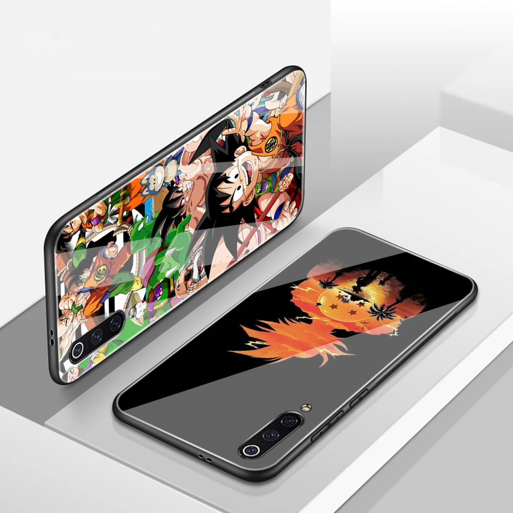 

ciciber Phone Case for Redmi Note 7 6 5 Pro Plus for Xiaomi MI 9 A2 8 6X MIX 2 2S PocoPhone F1 Dragon Ball Tempered Glass Cover