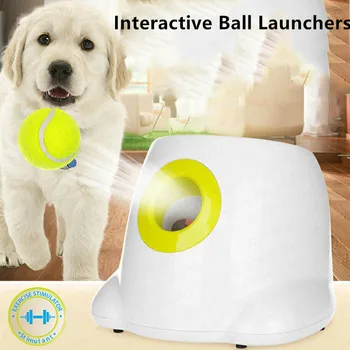 

Creativity Interactive Tennis Launchers For Dogs Utomatic Throwing Machine Pet Ball Throw Device Section Emission With 3 Balls