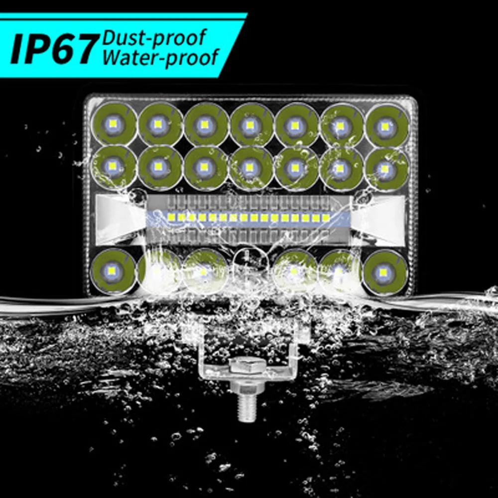 

Set LED Light Parts Accessories Car Motorcycle Off-road 6000K 108W 6000LM