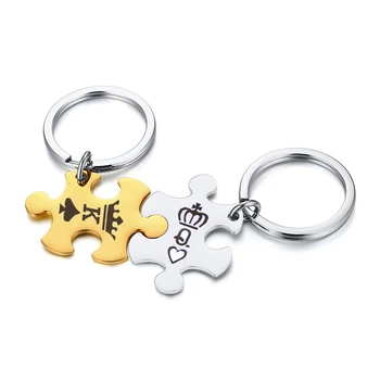 

PERSONALIZED GIFT CONNECTED STATES PUZZLE PIECE KEYCHAIN BOYFRIEND GIFT KEYCHAIN CUSTOM BEST FRIEND GIFT SET OF 2