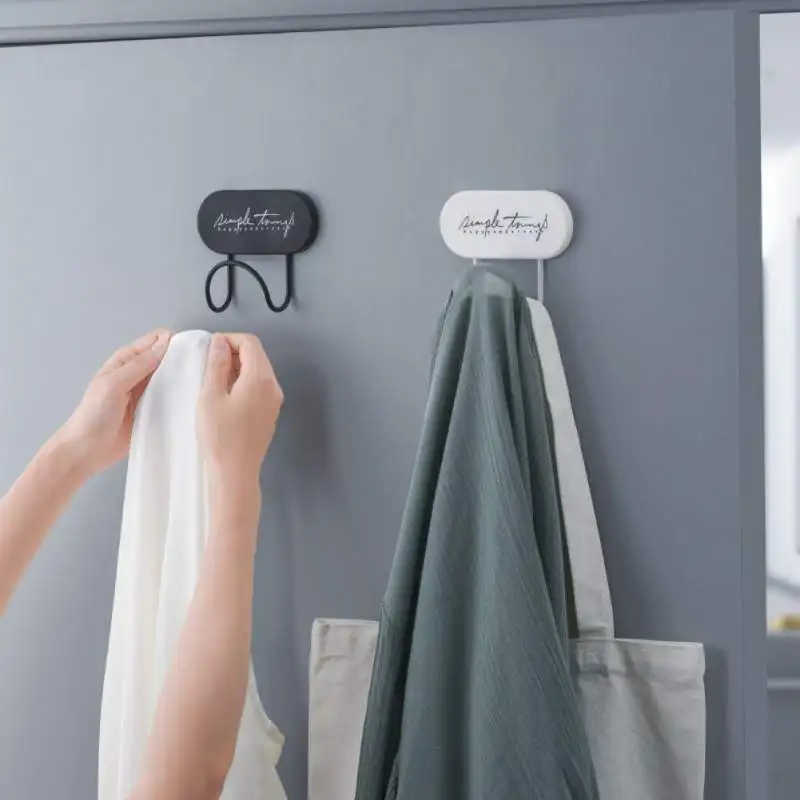 

Home Wall Hook Self-Adhesive Clothes Hat Hanger Racks Bathroom Backpack Space Saving Storage Hooks