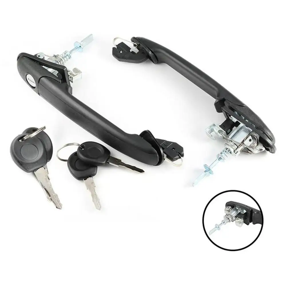 2 х дверная ручка передняя левая+ правая+ клавиша+ замок Polo 6N 6N2 Сменные автомобильные аксессуары