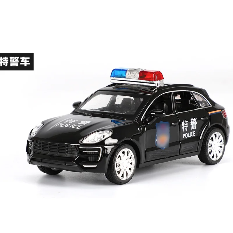 

Ty models Alloy Car Simulation Police Car-Sound And Light Warrior Car Model 6 Can Open CHILDREN'S Toy 8922d Boxed