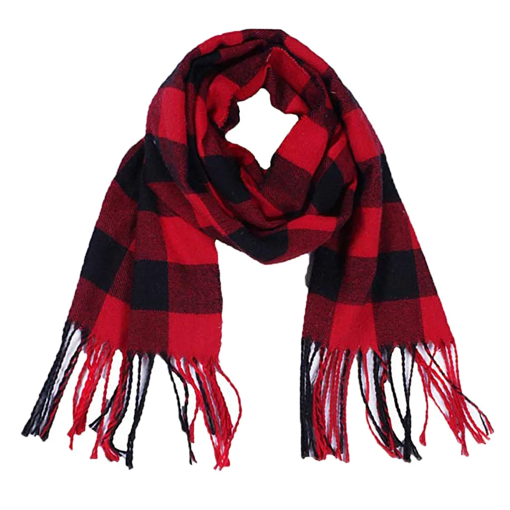 Осень зима новые унисекс модные теплые шали шарфы шарф клетчатые шарфы с кисточками плотные зимние шарфы шали# O14