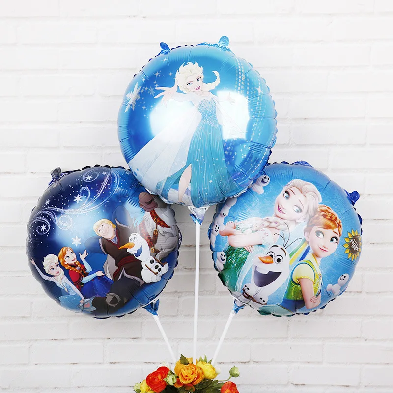 

3pcs Cartoon Frozen Theme Balloons Party Decoration 18 inch Balloons Rotate Balloon Kids Birthday Party Supplies
