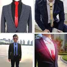 4 цвета, мужской Универсальный Модный Полосатый акриловый галстук, Стильный блестящий зеркальный галстук, красный тонкий галстук, подарок на свадьбу, годовщину, 5 см