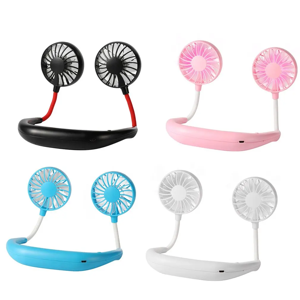 

2020 New Sports Fan Neck Ring Hanging Neck Lazy USB Charging Fans Outdoor Mini Portable Practical Durable Fans