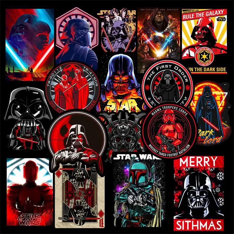 50 шт., новинка, крутые наклейки Star Warse для ноутбука, автомобиля, холодильника, скейтборда, велосипеда, гитары, рюкзака, багажа, Переводные картинки, аниме, Мультяшные наклейки