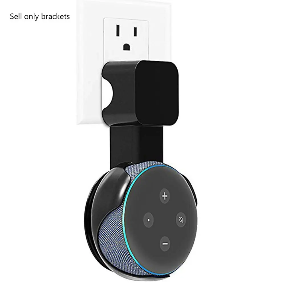 

Outlet Wall Mount Holder For Echo Dot 3 Bracket Home music speaker Mount Voice Assistant In Kitchen Bedroom Portable Audio Stand