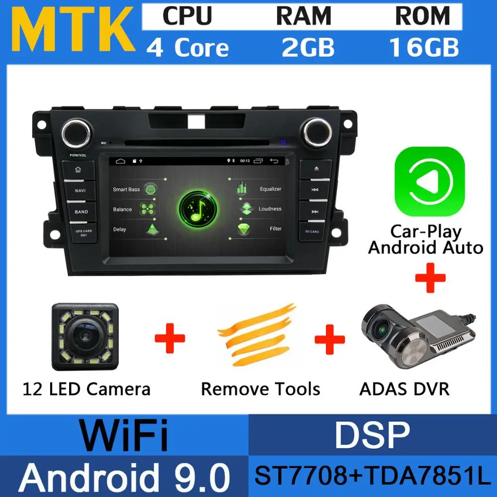 5 USB PX6/Восьмиядерный Android 9,0 автомобильный DVD для Mazda CX-7 CX7 CX 7 2010 2011 2012 2013 автомобильный Радио gps DSP Android авто - Цвет: MTK-Adas-Carplay