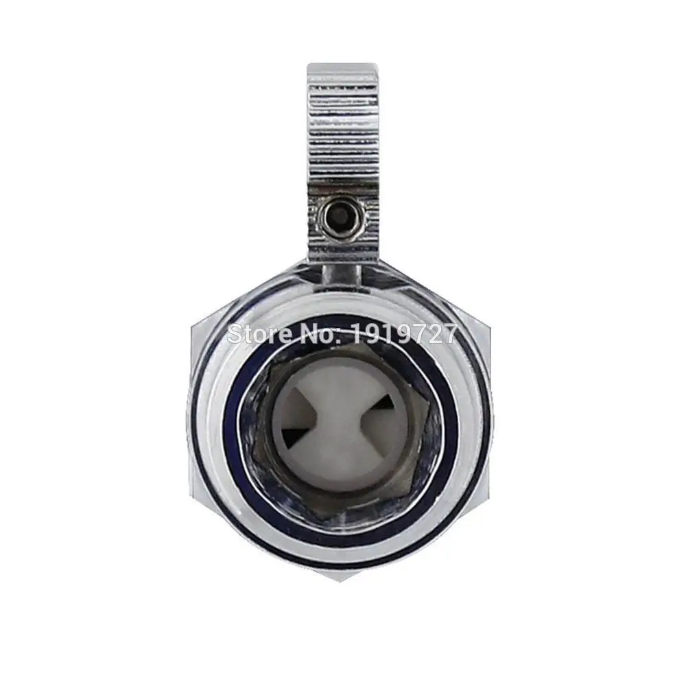 Polished Chrome Shower Head Shut-Off Valve Brass with Brass Control Handle Switch