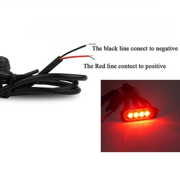 

Red Working Light 4LED Car Fog Working Lamp Urgent Transparent Warning