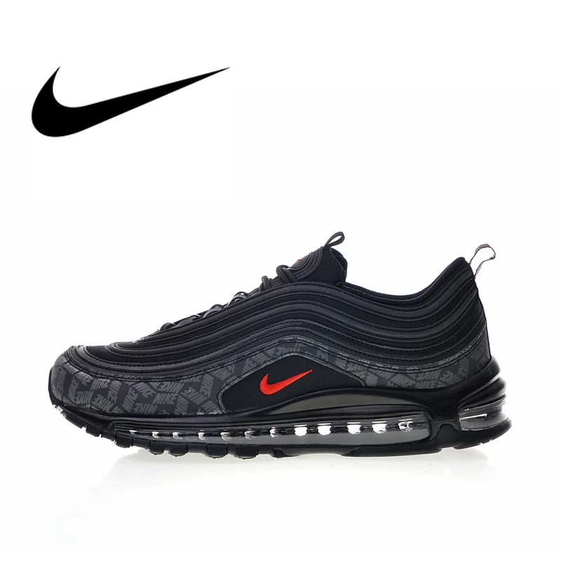 Оригинальные мужские кроссовки для бега Nike Air Max 97, удобные, на шнуровке, прочные, светоотражающие, с логотипом, амортизирующие, уличные