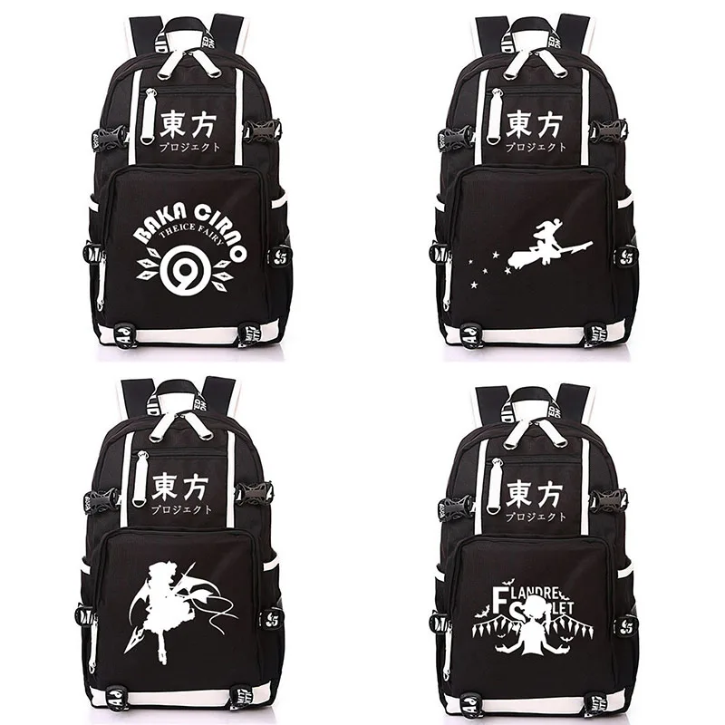 TouHou Project Cosplay Anime Backpack School Bags Canvas Laptop Bag