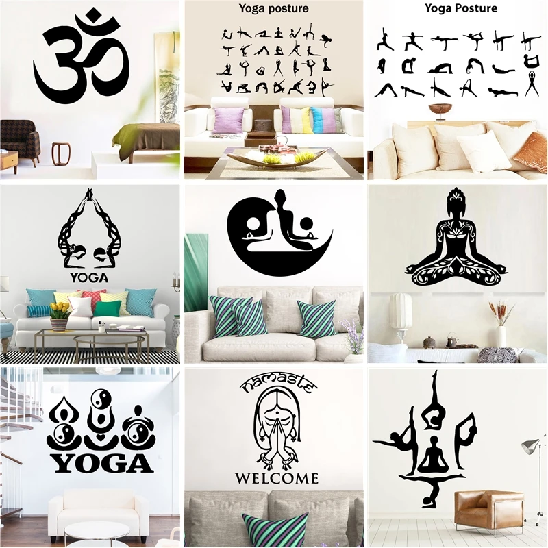 Diy Yoga Wall Sticker Yoga Studio Decoration Poster Living Room ...