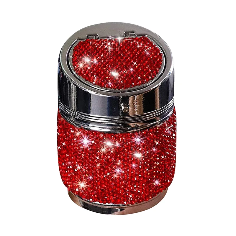 Car Ashtray Diamondencrusted Stylish Metal Car Interior Car Ashtray AliExpress