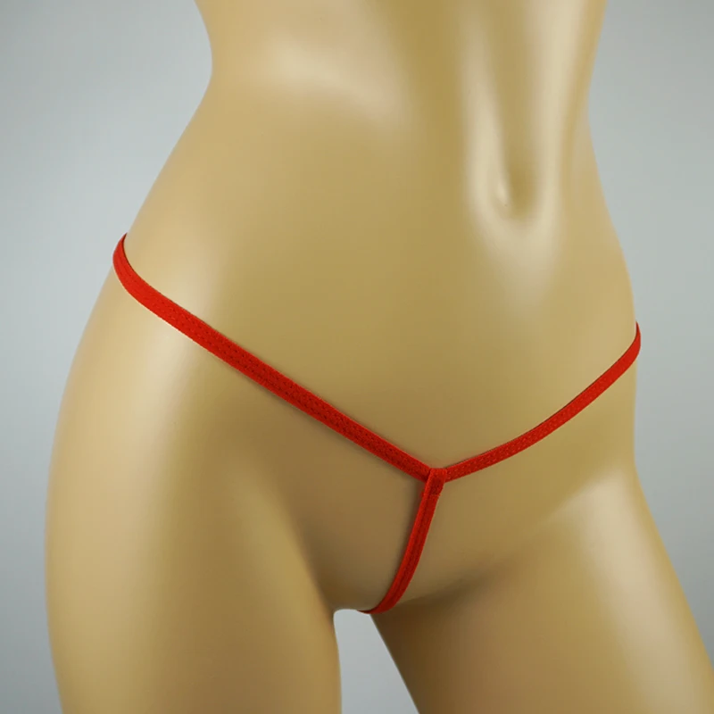 string sans entrejambe rouge
