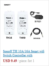 Sonoff TH 10A/16A Smart переключатель Wi Fi контроллер с Температура сенсор и водостойкий влажность мониторинга домашней автоматизации
